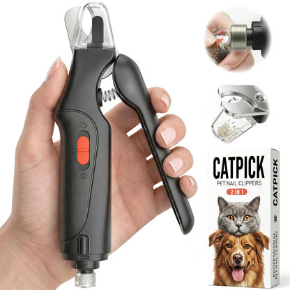 CATPICK 2-in-1 Cat Nail Clippers & Dog Nail Clippers Trimmers for Large Medium Small Dogs Cats Claw Trimmer Quick Sensor and Safety Guard USB Rechargeable with 2 LED Lights Dogs Nail Trimmer - Image 10
