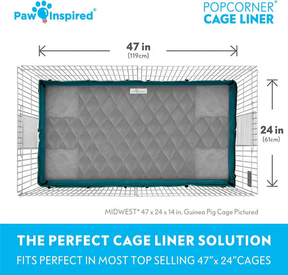 Small animal habitat with Paw Inspired cage liner installed