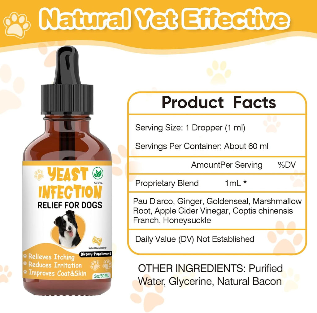 Dog ear infection treatment drops with dropper cap