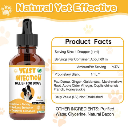 Dog ear infection treatment drops with dropper cap