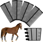 Mesh Horse Fly Boots Set of 4Adjustable and Universal Loose Fitting & Non-Slip Horse Fly Leggings for Horses,Reduce Stressful Stomping (Pink) - Image 10