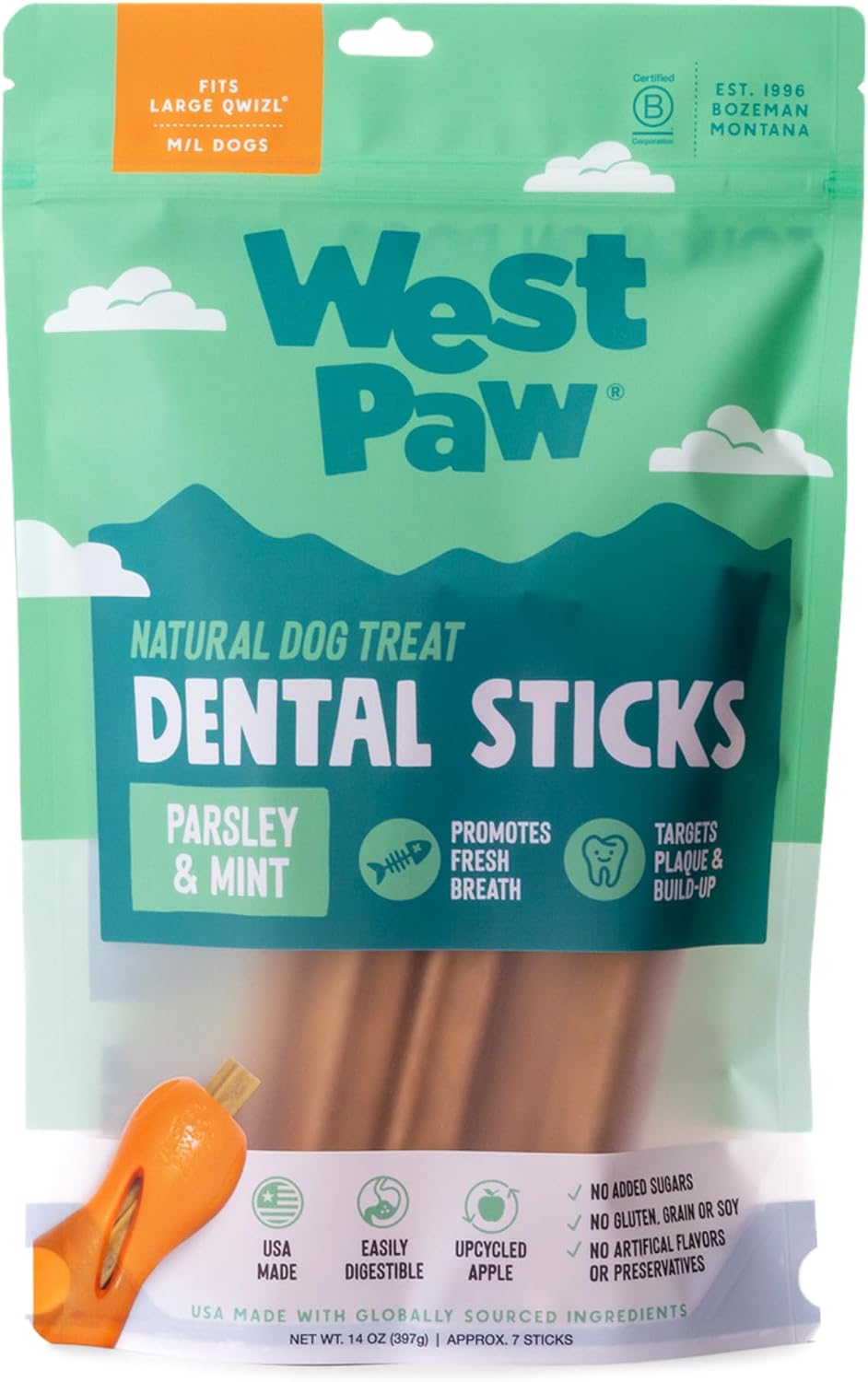 Natural ingredients graphic for West Paw dog chews