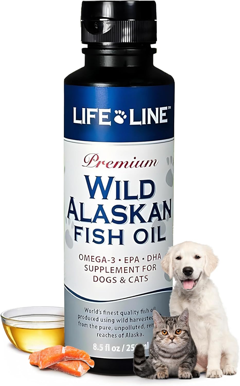 Life Line Pet Nutrition Wild Alaskan Fish Oil for Dogs and Cats 128oz - Omega 3 Fish Oil Supplement for Skin & Coat, Brain, Eye & Heart Health - Image 13