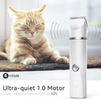 Bautrium cat hair clipper kit showing metal comb and steel grooming scissors