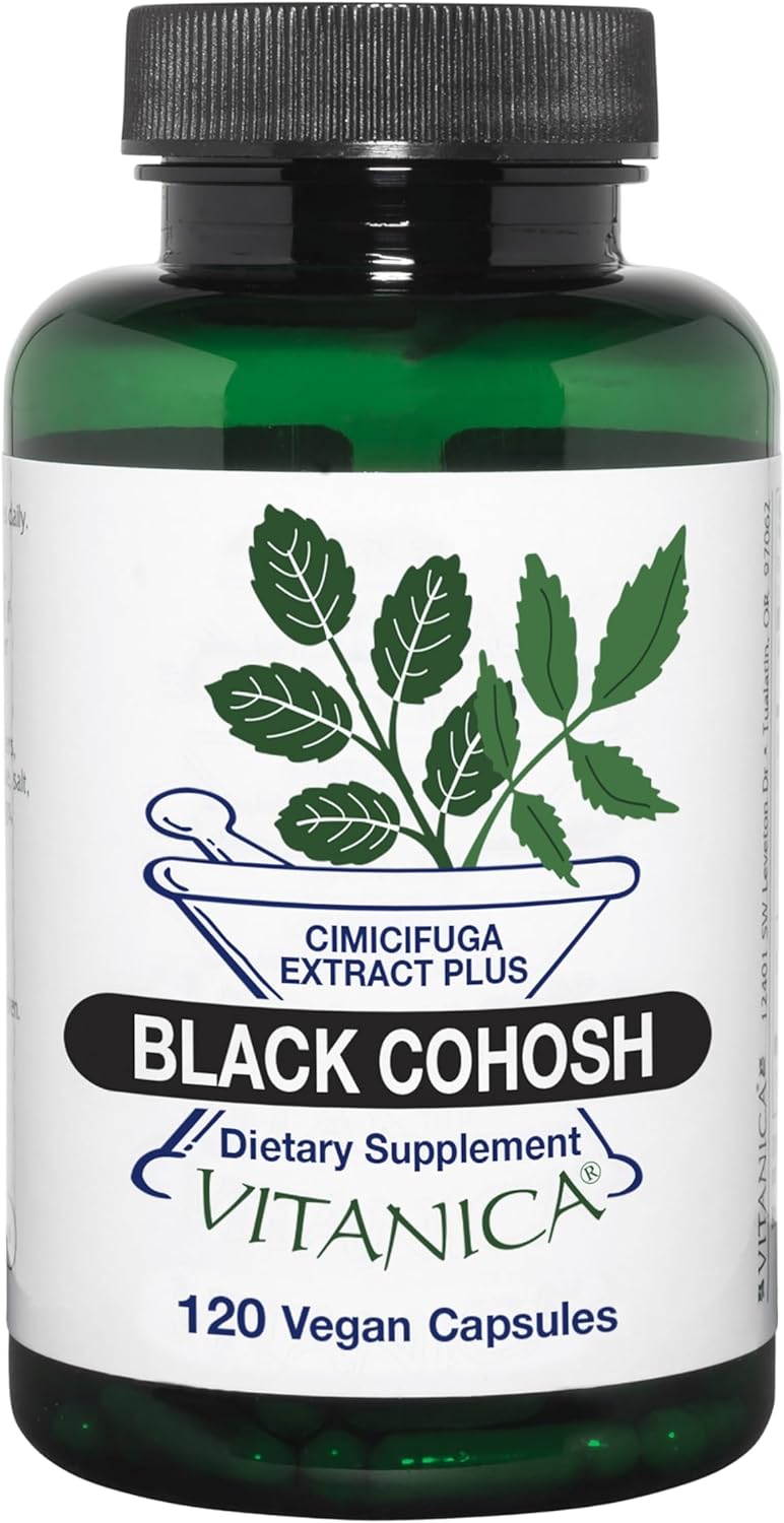 Vitanica Black Cohosh Cimicifuga Extract Plus 120 Capsules front view