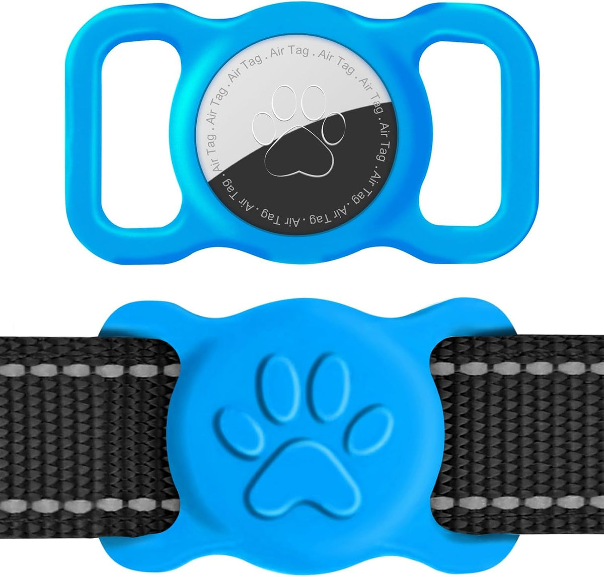 Dynmeow Dog Cat Collar Holder Compatible with Airtag, Anti-Lost Silcione Holder for 3/8 and 5/8 Inch Wide Collars, Black, S(1 Pack) - Image 9