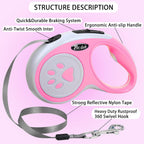 Side profile of Veligood 5 meter extendable dog lead