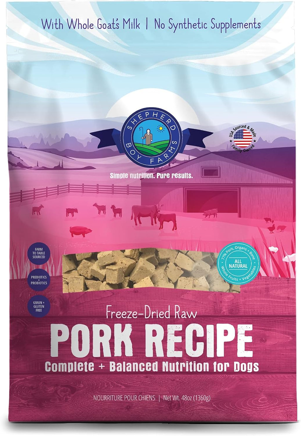 Shepherd Boy Farms Freeze Dried Raw Dog Food, Bison Recipe, All Natural, No Synthetics, Made in USA with Goat's Milk & Organic Produce, High Protein, Complete Meal (14oz) - Image 15