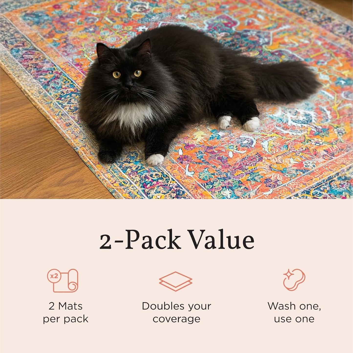 Lovewag Pets waterproof cat litter catcher mat protecting hardwood floor