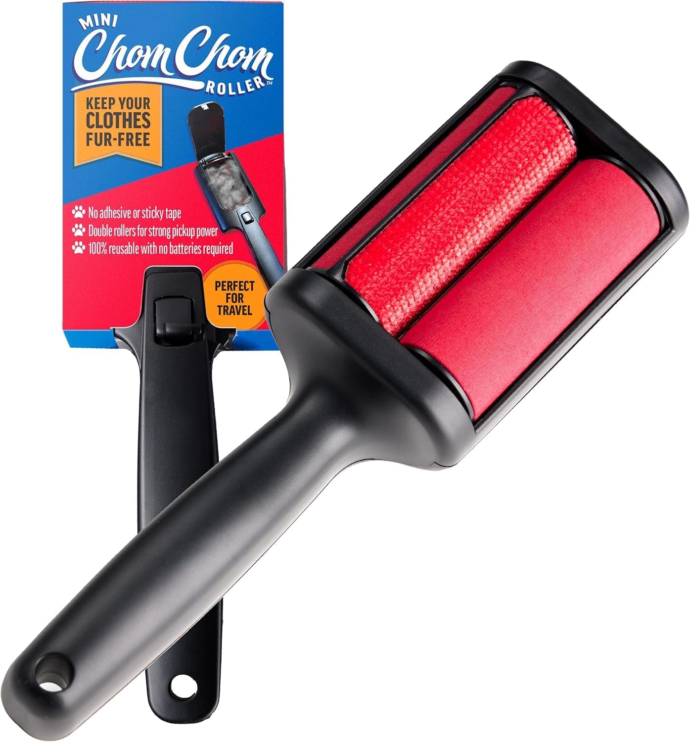 ChomChom Roller Pet Hair Remover - Original Size Reusable Lint Roller for Cat & Dog Hair on Furniture, Couch, Carpet, Car, Rugs & Bedding - Portable, Eco-Friendly (Cat) - Image 11