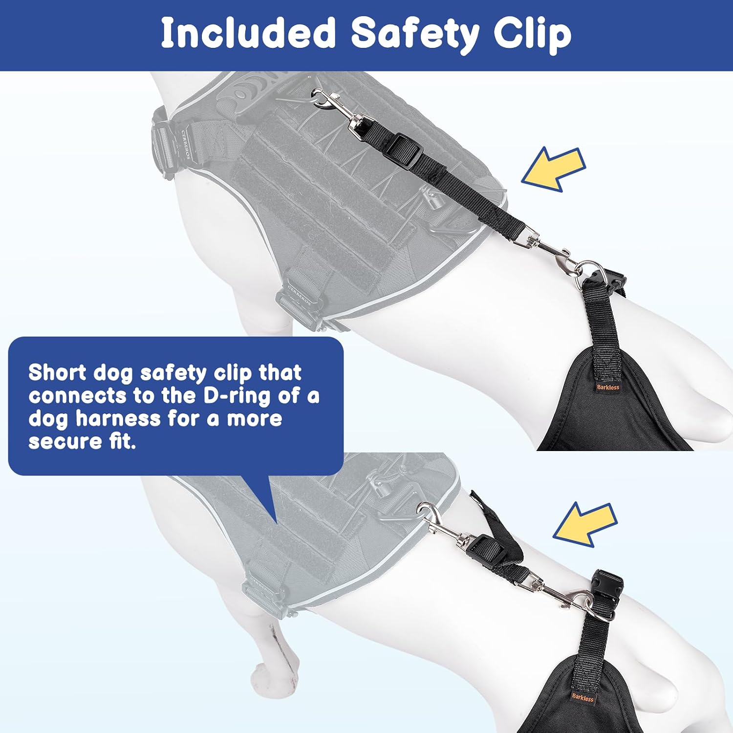 Secure loop connection to collar preventing recovery suit from slipping.