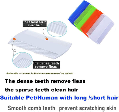 Full 6-piece Weback pet comb set for flea and tick removal