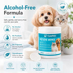CarePets gentle pet face and eye area wipes packaging