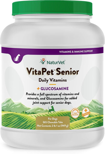 NaturVet VitaPet Senior daily vitamins for aging dogs
