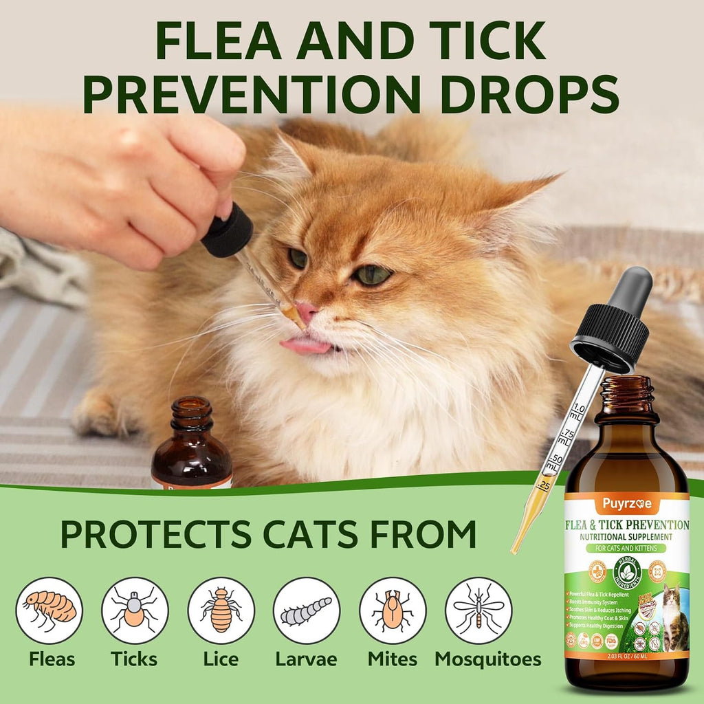 Bacon flavor liquid flea defense for kittens dropper close up