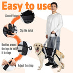 Extra large dog harness with padded handle for mobility support