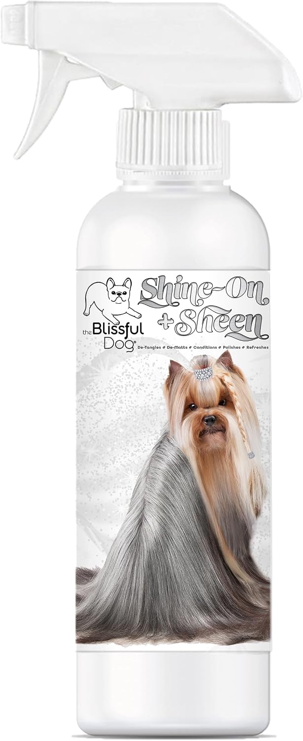 The Blissful Dog premium imported pet grooming spray application