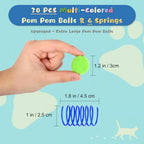 Comparison of silent pom pom balls and bouncy spring cat toys