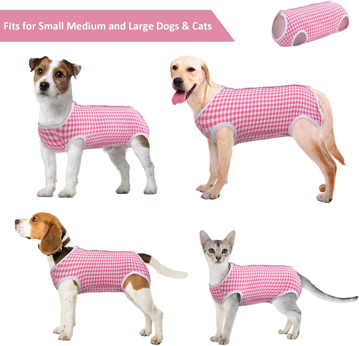 Kuoser post surgery dog clothing button row details