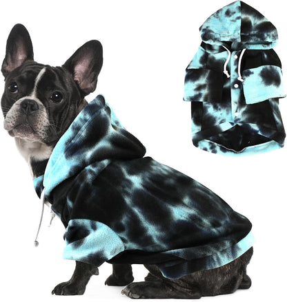 Mklhgty Tie Dye Dog Hoodie, Winter Coat for Small Dogs - Ultra-Soft Adjustable Warm Hood, Breathable Comfort Fabric for Daily Use - Image 10