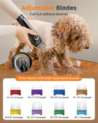 Complete Oneisall pet grooming kit containing clippers guards scissors and comb