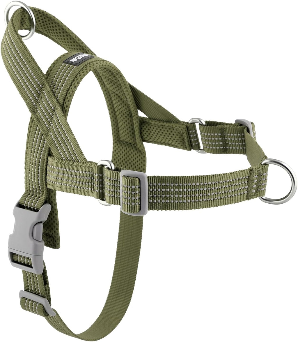 No Pull Dog Harness with Handle, Adjustable Soft Mesh Padded Reflective Walking Harness with Front Clip for Small Medium Large Dogs - Quick Fit No Escape for Training and Hiking (Pink, M) - Image 11