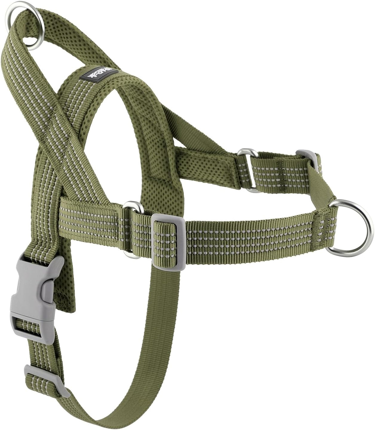 No Pull Dog Harness with Handle, Adjustable Soft Mesh Padded Reflective Walking Harness with Front Clip for Small Medium Large Dogs - Quick Fit No Escape for Training and Hiking (Pink, M) - Image 11