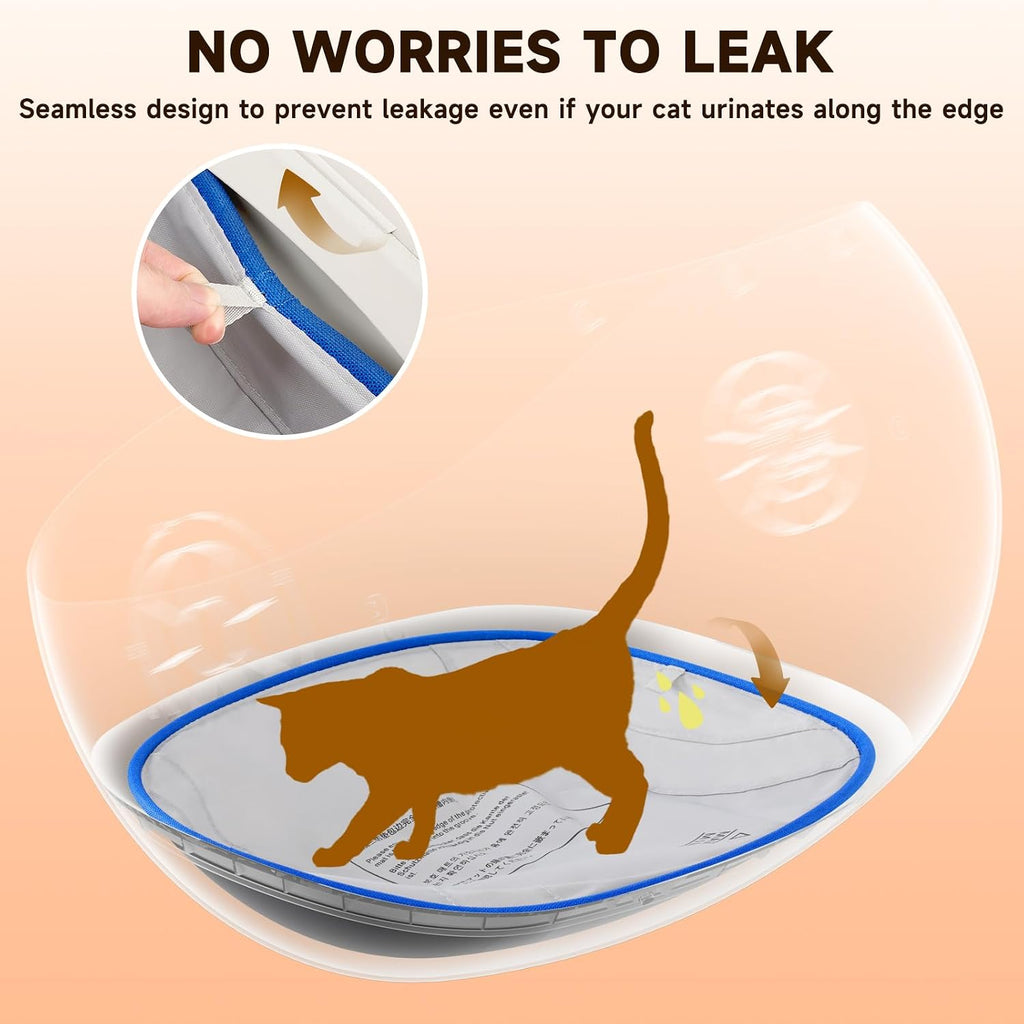 Hazrela seamless polypropylene coated waterproof pad for self cleaning litter boxes