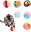 YBEATY soft plush cat ball six pieces front view interactive kitten toys
