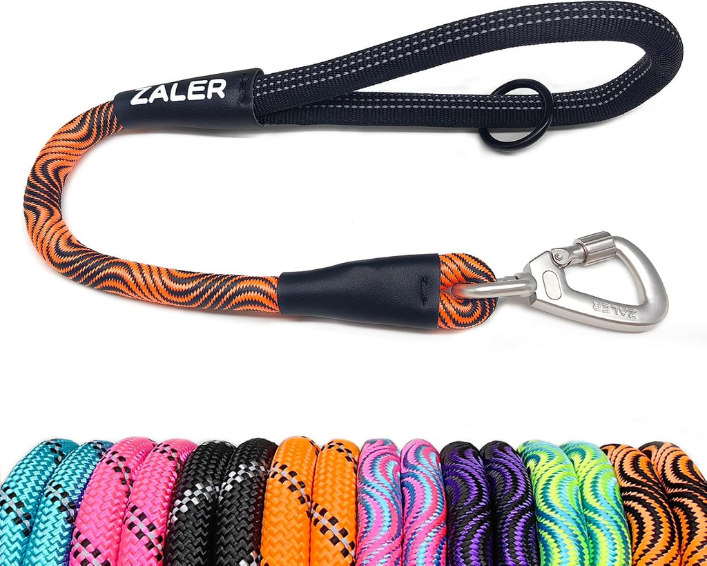 ZALER Short Dog Leash, 18 Inches Rope Traffic Leashes for Dogs, Reflective Dog Lead with O-Ring, Heavy Duty Pet Leash for Large and Medium Dogs (18'' Black) - Image 13