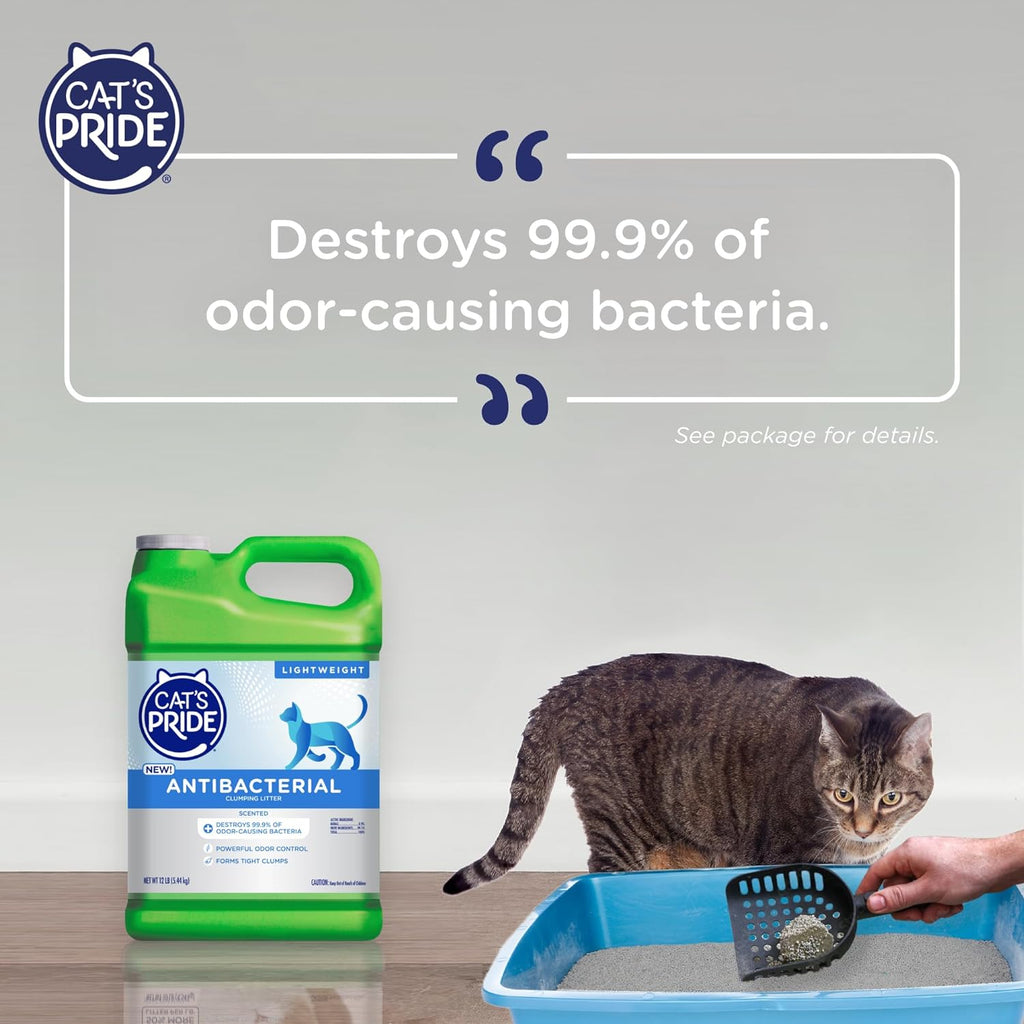 Back of Cat's Pride litter packaging with usage instructions