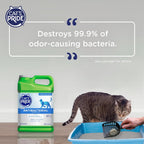 Back of Cat's Pride litter packaging with usage instructions
