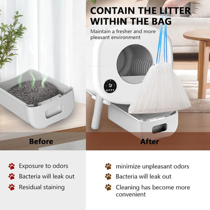 Hygienic closure design on premium imported cat litter liners