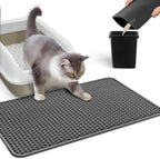 Cat Litter Mat - 23.2'' x 14.6'' Small Litter Trapping Mat, Easy to Clean Litter Box Mat, Waterproof, Urine-Proof, Non-Slip, Cat Toilet Training Systems Accessories, Grey - Image 15