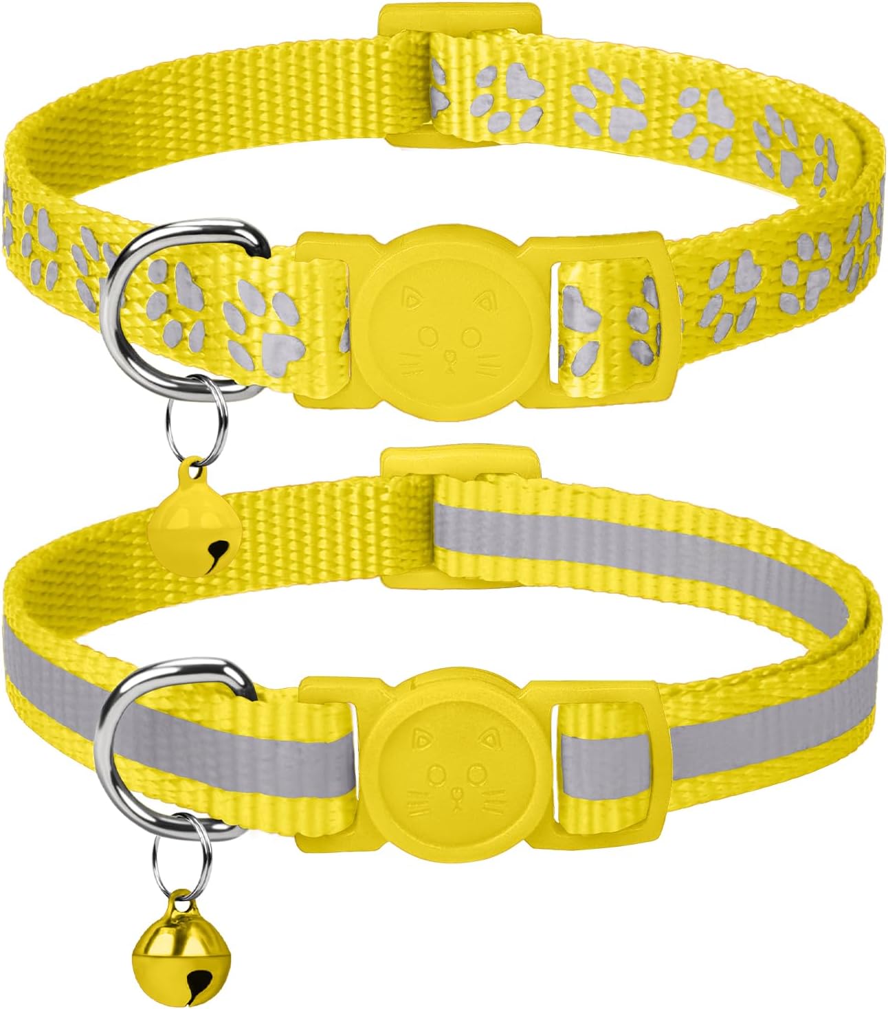 Taglory Reflective Cat Collar Breakaway with Bell, High Visibility Night Strip, Lightweight Adjustable Nylon Collar for Boy Girl Cats, 2 Pack, 7.5-12.5 Inch, Orange - Image 12