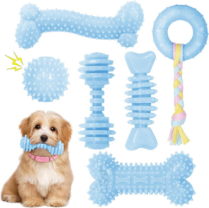 Puppy Toys, 6 Pack Dog Chew Toys for Puppy, Cute Pink Small Dog Toys, Puppy Teething Toys for Puppies, Soft Durable Interactive Chew Toy for Small Dogs - Image 10