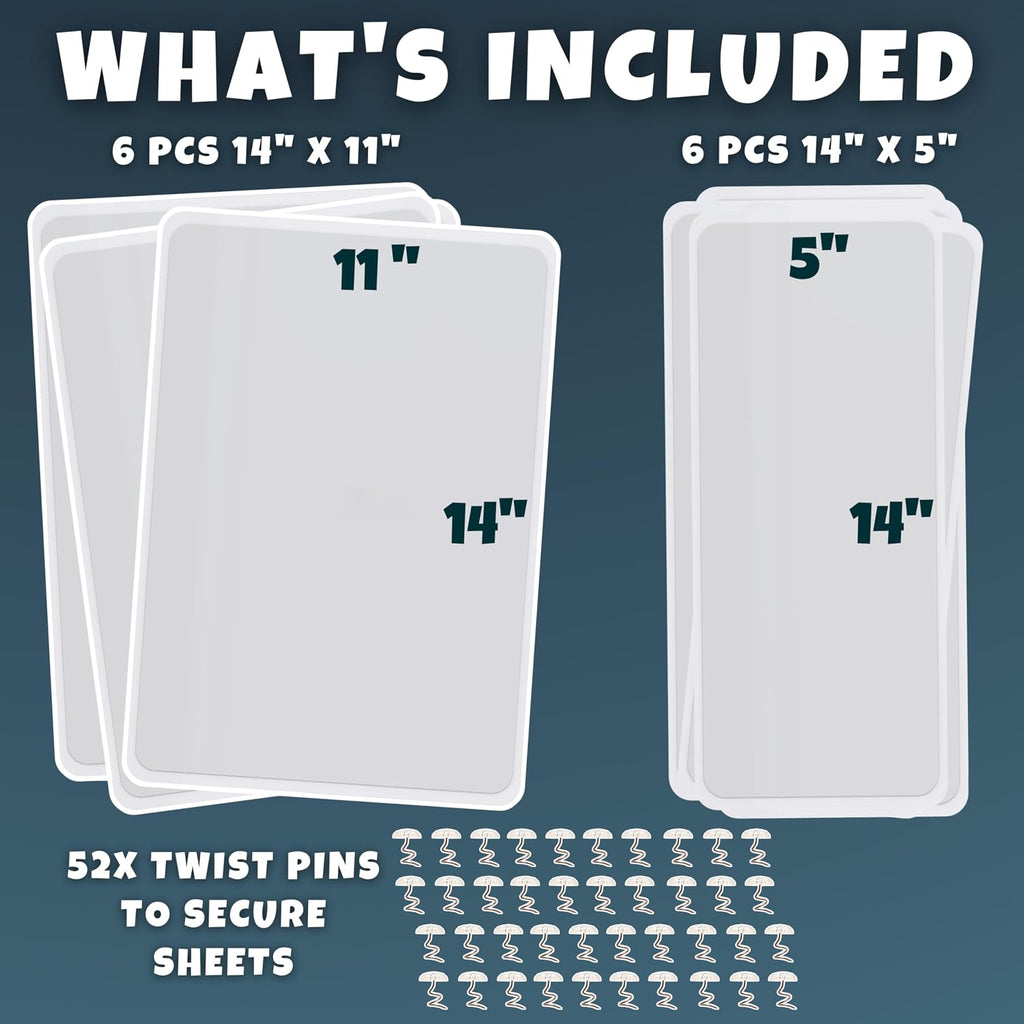 Overview of the 6 XL and 6 L sheets included in the FixZilla pack.
