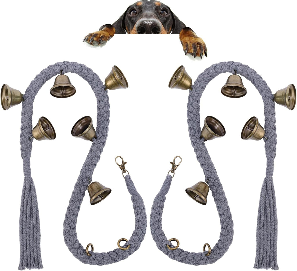 Dog Bell for Door Potty Training, Cotton Handwoven Dog Doorbell with 6 Extra Loud Bells for Dog Training, Adjustable Hanging Door Bell for Small Medium Large Dogs to Ring to Go Outside, Beige - Image 11