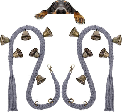 Dog Bell for Door Potty Training, Cotton Handwoven Dog Doorbell with 6 Extra Loud Bells for Dog Training, Adjustable Hanging Door Bell for Small Medium Large Dogs to Ring to Go Outside, Beige - Image 11