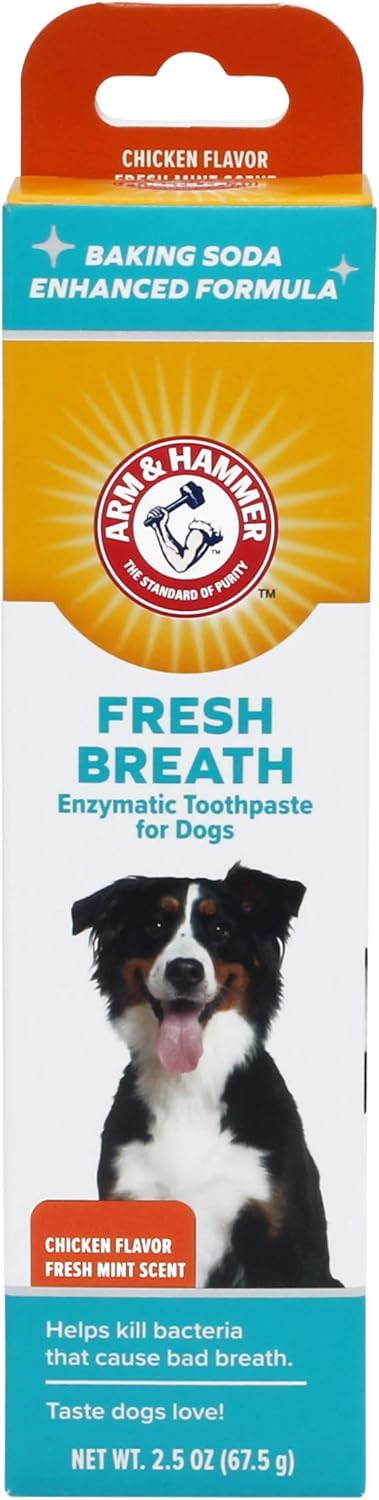 Arm & Hammer for Pets Fresh Breath Enzymatic Dog Toothpaste Vanilla Ginger Flavor Baking Soda Dental Gel Eliminates Bad Breath Safe Puppies Adult Dogs Daily Use 2.5 OZ Single at Home Dental Care - Image 13
