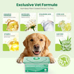 Pupmate grooming wipes packaging showing aloe vera extract