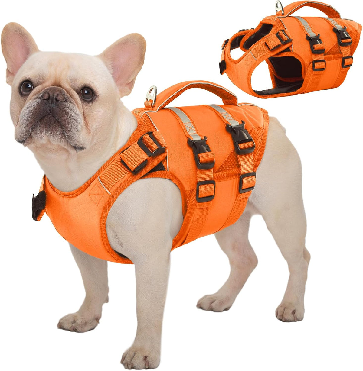 Kuoser dog life jacket front view high flotation pet vest