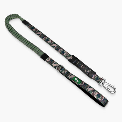 Dog Friendly Co. Bungee Dog Leash | Strain Free & Shock Resistant for Control | Neoprene Padded Handle, Heavy-Duty Carabiner Clip, and D-Ring | Khaki, Size Regular - Image 9