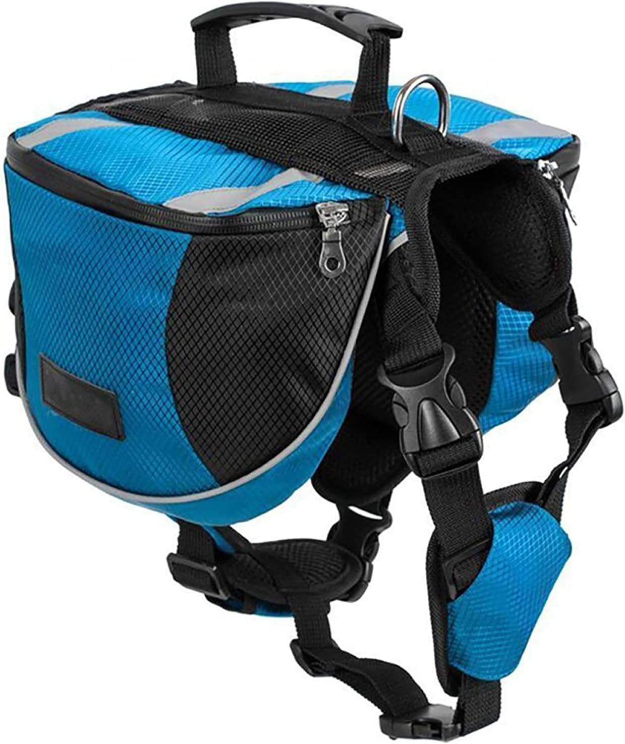 Lifeunion dog hiking backpack medium size showing symmetric dual pocket weight distribution layout