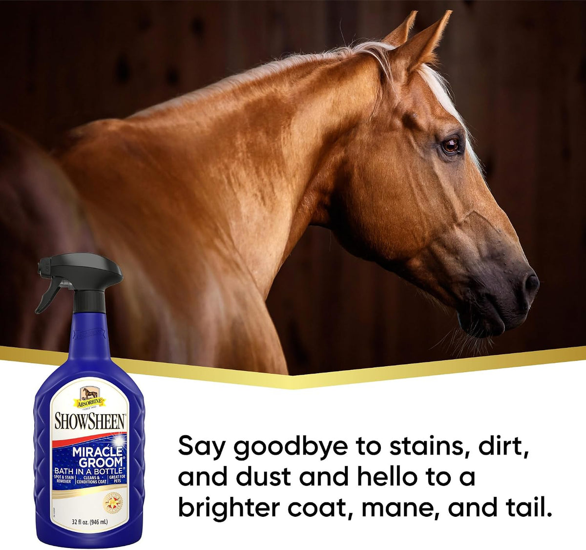 Absorbine ShowSheen Miracle Groom front view bottle