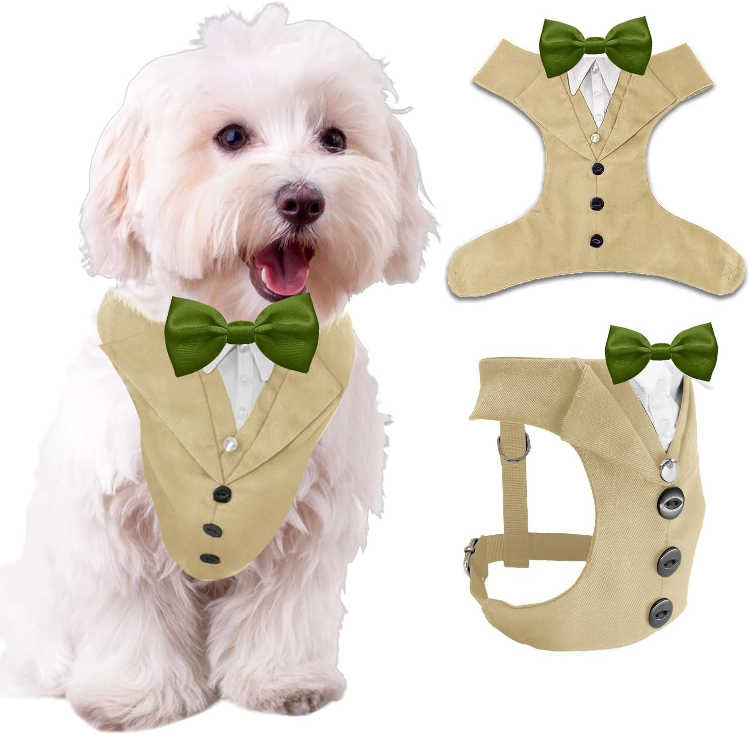 AVERYDAY Dog Tuxedo for Wedding Outfit, Dog Suit and Tie Costumes for Birthday, Halloween, Cosplay, Christmas Party, Pet Formal Wear with Bowtie, Tux for Medium Large Dogs, Bulldog, Labrador, Husky - Image 15