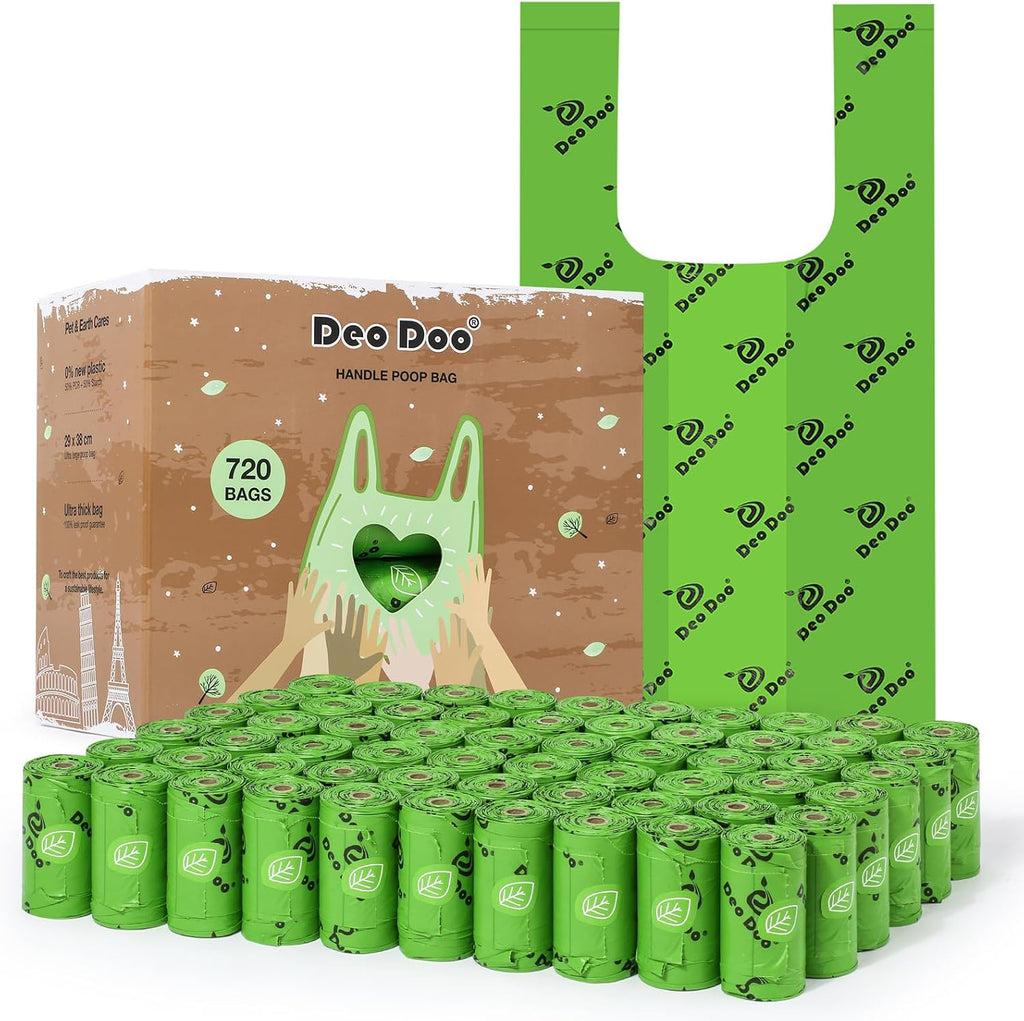 Dog Poop Bags with Handles Large Size 20 Rolls 240 Counts Big Sizes Leak Proof and Extra Thick Waste Bags Refill Rolls for Walking Medium Large Dogs Cats Litter Unscented - Image 13