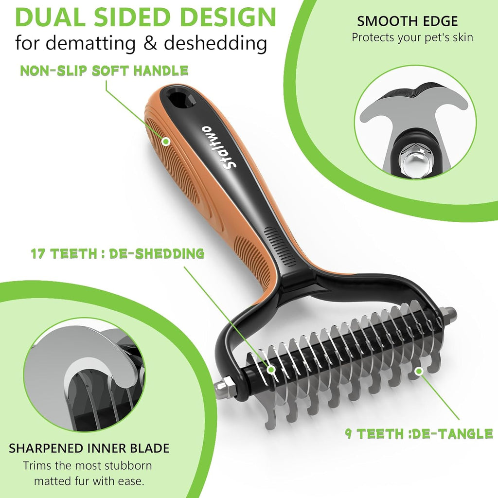 Staltwo deshedding tool 17-tooth thinning side detail