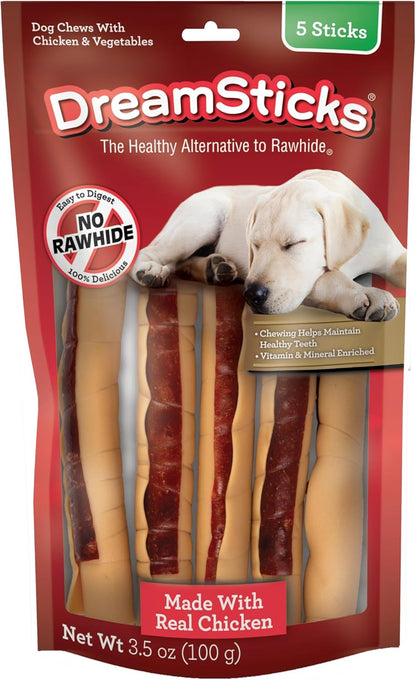 DreamBone Chicken Wrapped Mini Stick Dog Treats, Daily Rawhide-Free Chew, Digests Safely and Completely, With Real Protein, Chicken and Veggies, 15 count - Image 14