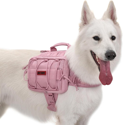 OneTigris Dog Backpack for Medium & Large Dogs, Mammoth Nylon Dog Pack Tactical Backpack Harness with Side Pockets for Hiking Walking Training Running - Image 12